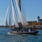 Sailing by the Curtis Island Lighthouse